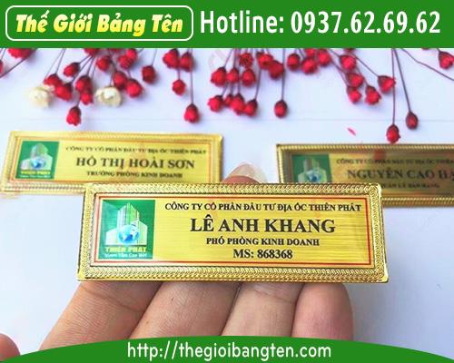 BẢNG TÊN ĐEO ÁO XI VÀNG